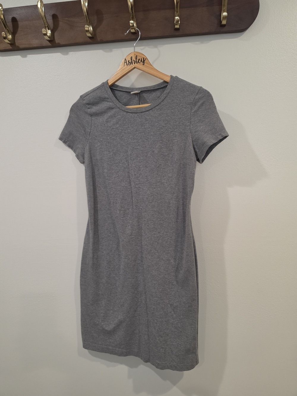 Old Navy Heather Gray Short Sleeve Tee Dress